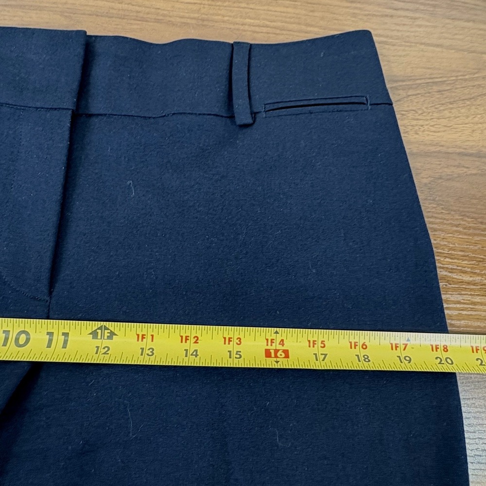 Ann Taylor LOFT Julie Trouser Women 8 Navy Blue Straight Leg Workwear Corpcore - Picture 7 of 12